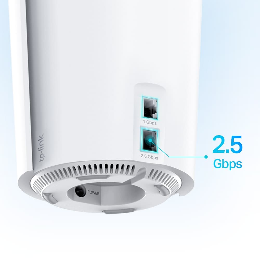 MESH TP-LINK, wireless, router AX6600, pt interior, 6600Mbps, port 1x2.5 Gbps LAN/WAN, 1xGigabit LAN/WAN, 2.4GHz|5GHz, antena internax6, standard 802.11ax, "Deco X90(2-pack)" — miniatură