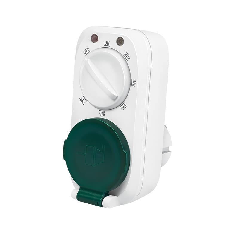 PRIZA inteligenta LOGILINK, Schuko x 1, conectare prin Schuko (T), 16A, comutare mecanica a timpului-7 presetari, protectie stropire cu apa IP44, pentru exterior, alb "ET0013"