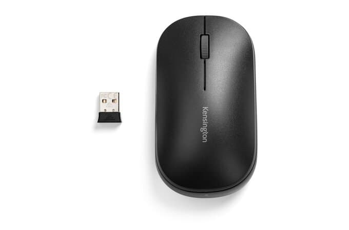 MOUSE Kensington, PC sau NB, wireless, Bluetooth | 2.4GHz, optic, 4000 dpi, butoane/scroll 3/1, buton selectare viteza, negru, "K75298WW" — miniatură
