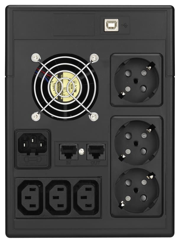 UPS Vertiv "LIEBERT itON", Line int., mini Tower, 1200 W, AVR, IEC x 3 | Schuko x 3, LED, "LI32151CT20" — miniatură