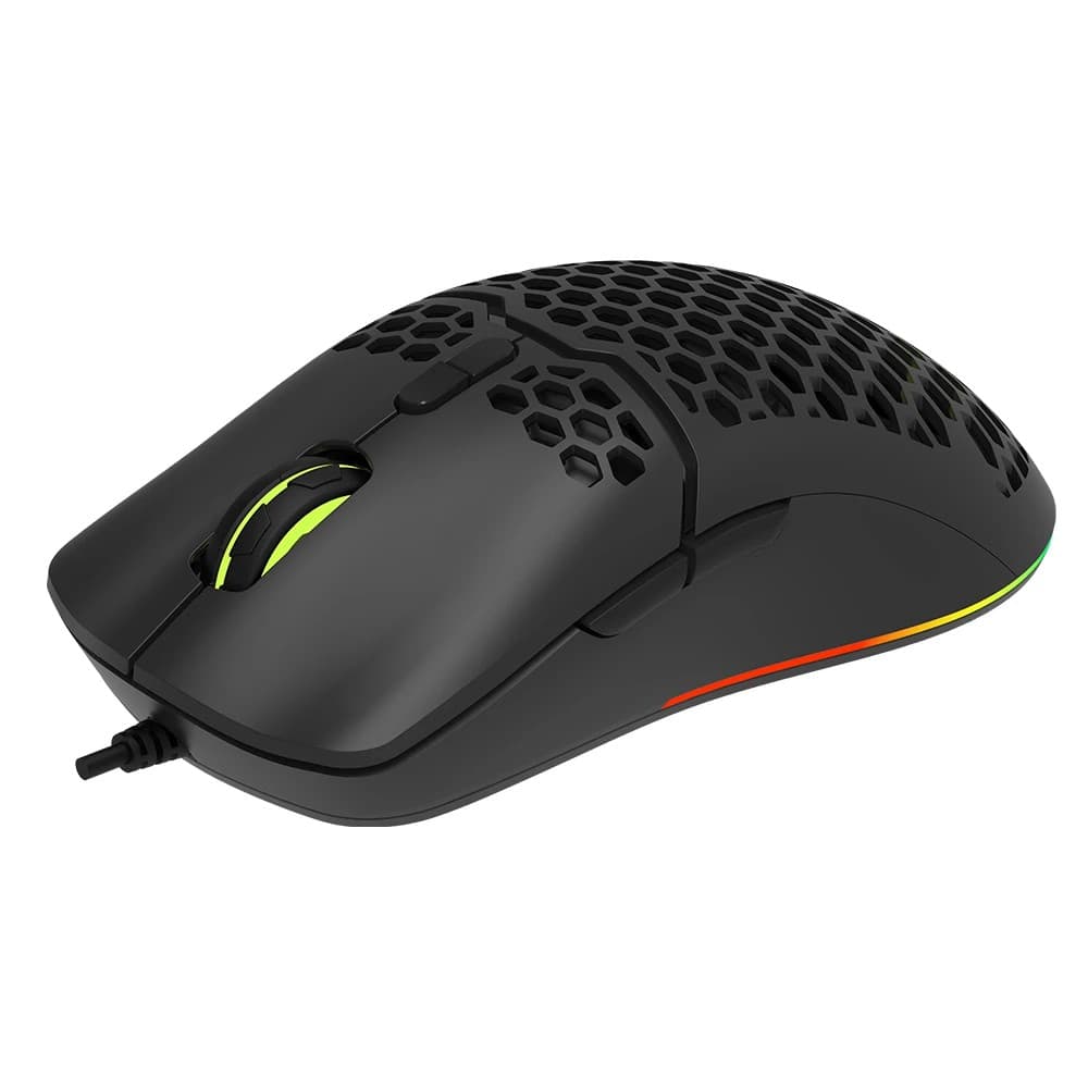 MOUSE DELUX, gaming, cu fir, USB, optic, 7200 dpi, butoane/scroll 7/1, buton selectare viteza, negru, "M700A" (include TV 0.15 lei) — miniatură