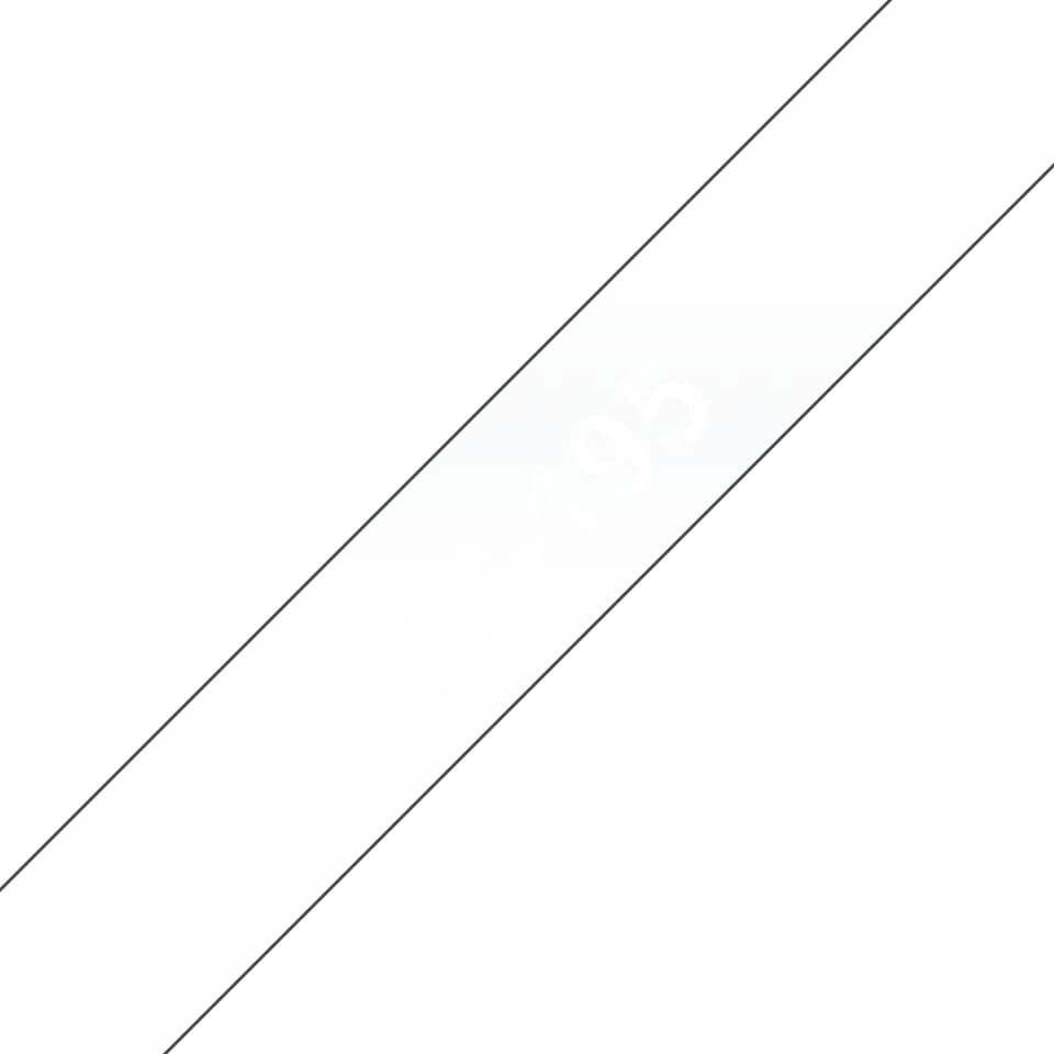 Banda laminata Original Brother White on Clear, TC195, pentru E105|E110|H100|H101|H105|H110|H111|P300|128|200|1000|1010|1090|1100|1120|1130|1160|1170|1180|1190|1200|1230|1280|1290|6100|7100|ST1150, 9mm, incl.TV 0 RON, "TC195"