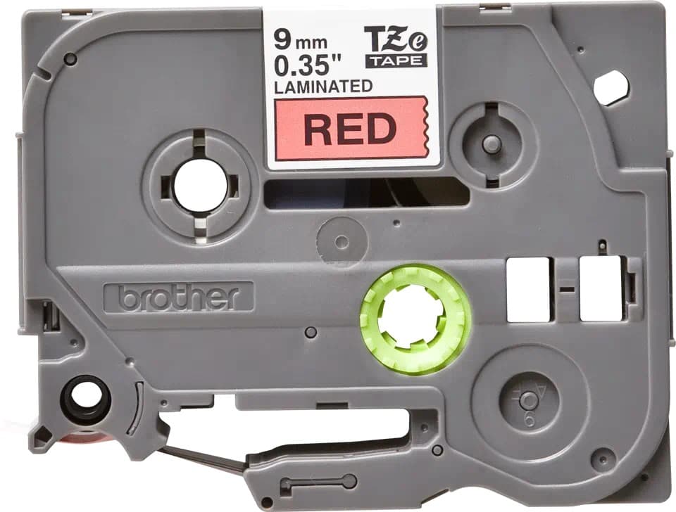 Banda laminata Original Brother Black on Red, TZE421, pentru E105|E110|H100|H101|H105|H110|H111|P300|128|200|1000|1010|1090|1100|1120|1130|1160|1170|1180|1190|1200|1230|1280|1290|6100|7100|ST1150, 9mm, incl.TV 0 RON, "TZE421"