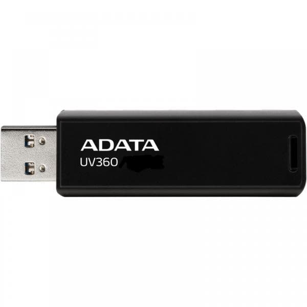 MEMORIE USB ADATA 32 GB, USB 3.2 gen 1, retractabila, carcasa metalica, negru, "AUV360-32G-RBK"