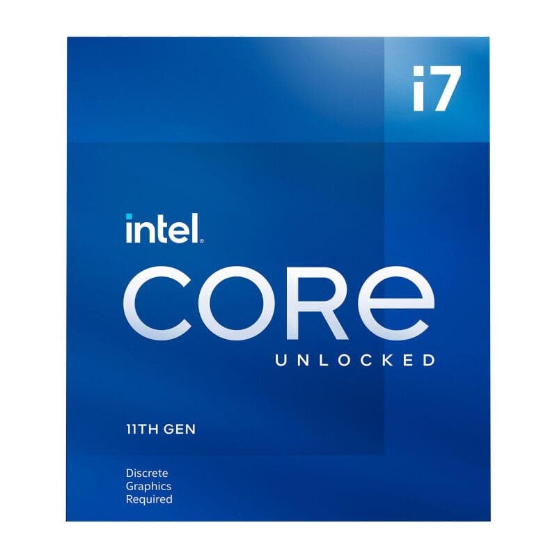 CPU INTEL, skt. LGA 1200 Core i7, i7-11700K, frecventa 3.6 GHz, turbo 5.0 GHz, 8 nuclee, putere 125 W, "BX8070811700K" — miniatură