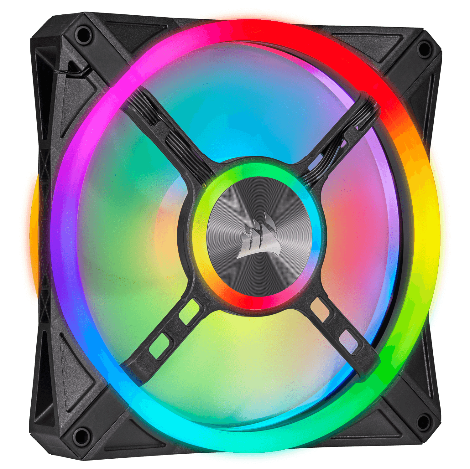 VENTILATOR Corsair, pt carcasa PC, 140 mm, 1250 rpm, LED RGB, 2 ventilatoare, "CO-9050100-WW" — miniatură