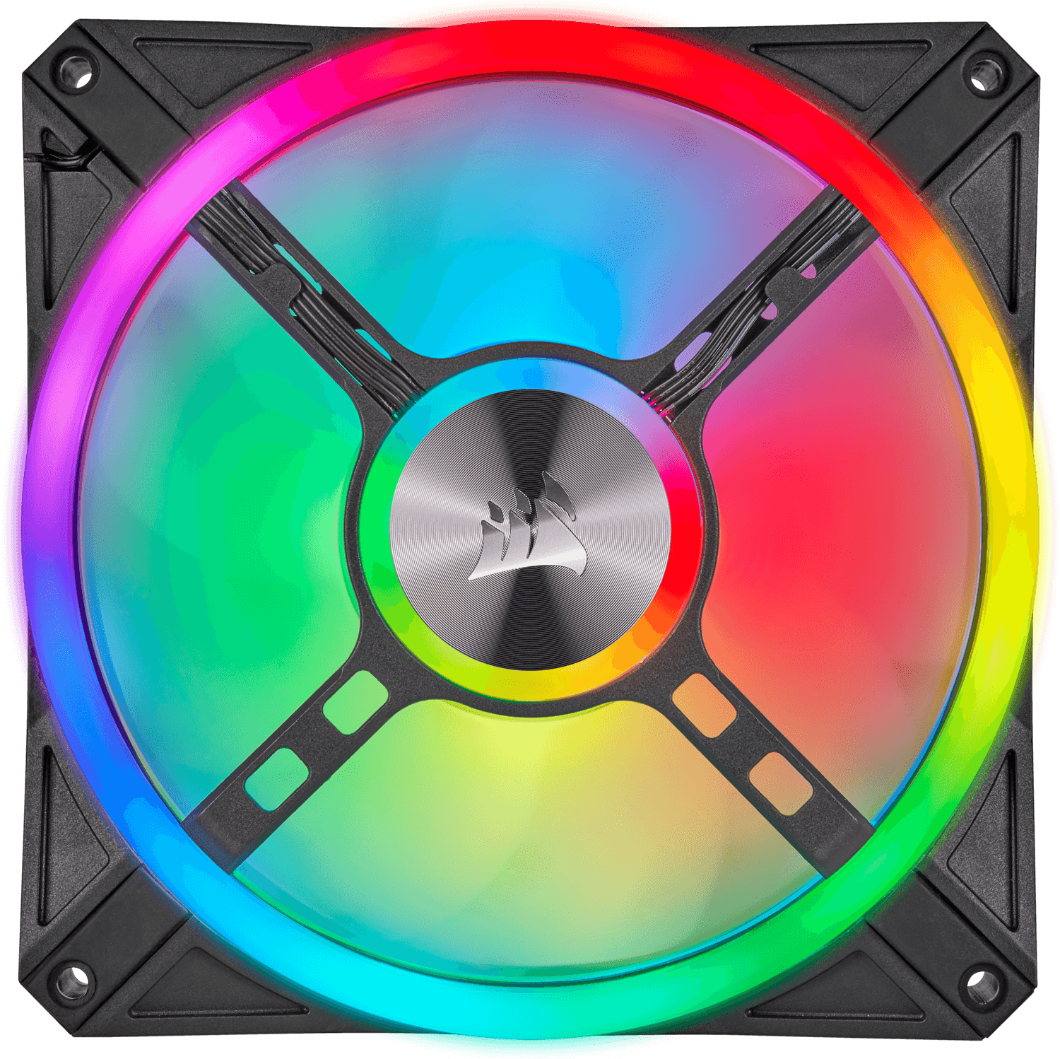 VENTILATOR Corsair, pt carcasa PC, 140 mm, 1250 rpm, LED RGB, 2 ventilatoare, "CO-9050100-WW" — miniatură