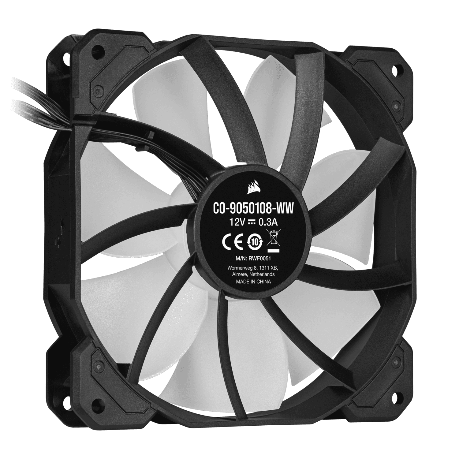 VENTILATOR Corsair, pt carcasa PC, 120 mm, 1500 rpm, LED RGB, 1 ventilator, "CO-9050108-WW" — miniatură