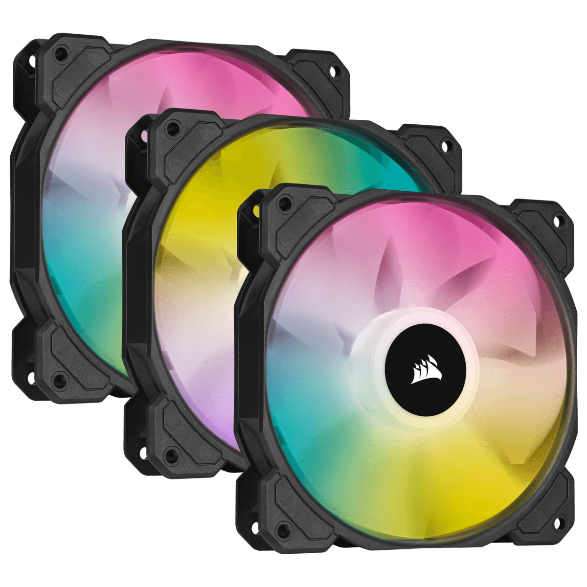 VENTILATOR Corsair, pt carcasa PC, 120 mm, 1500 rpm, LED RGB, 3 ventilatoare, "CO-9050109-WW"