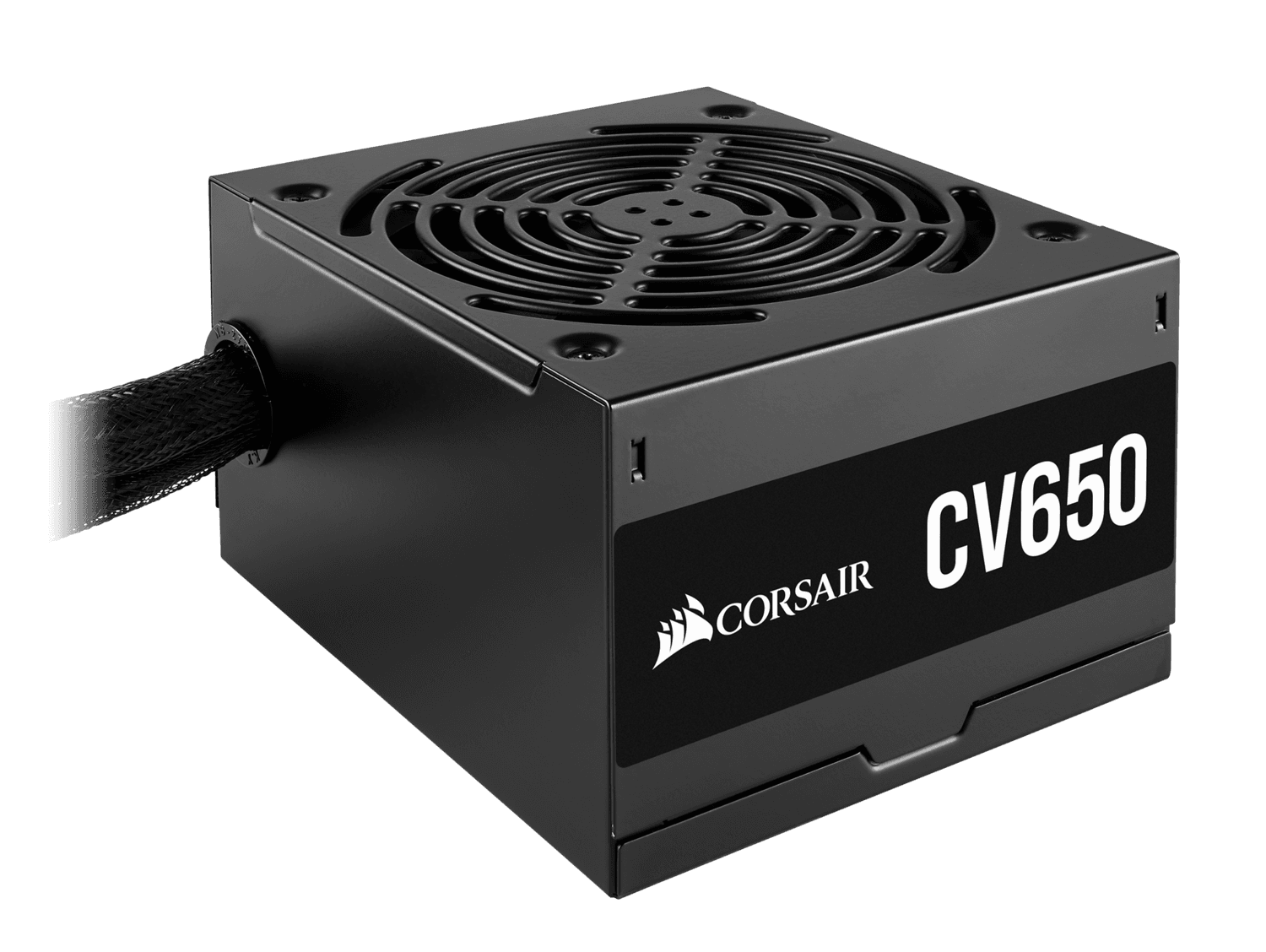SURSA CORSAIR, 650 W, "CV650", ATX 12V V2.31, fan 120 mm x 1, 80 Plus Bronze, MB 20+4 pin x 1, CPU 4+4 pin x 2, PCI-E 6+2 pin x 2, SATA x 7, MOLEX 4-pin x 2, "CP-9020236-EU" — miniatură