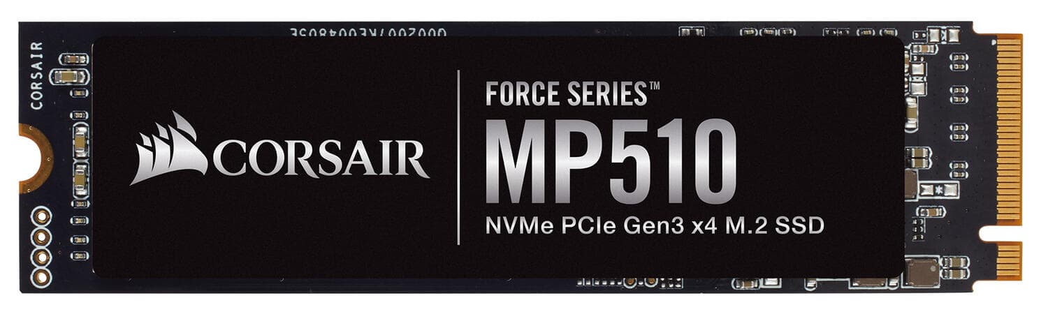 SSD CORSAIR Force Series MP510, 960GB, M.2, PCIe Gen3.0 x4, 3D TLC Nand, R/W: 3480/3000 MB/s, "CSSD-F960GBMP510B" — miniatură