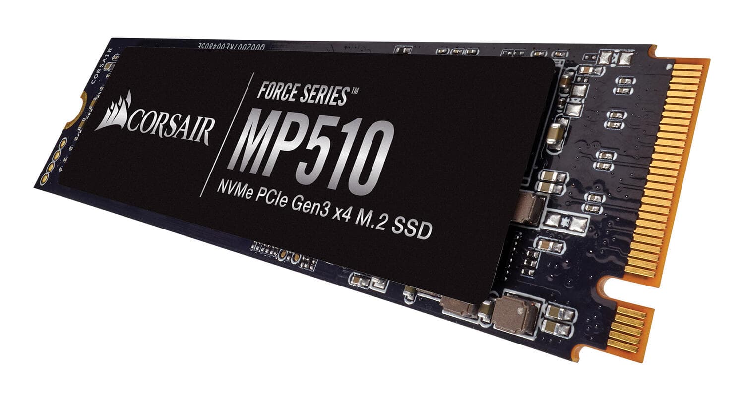 SSD CORSAIR Force Series MP510, 960GB, M.2, PCIe Gen3.0 x4, 3D TLC Nand, R/W: 3480/3000 MB/s, "CSSD-F960GBMP510B"