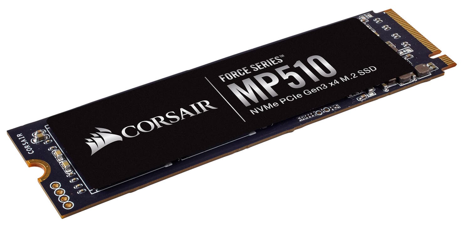 SSD CORSAIR Force Series MP510, 960GB, M.2, PCIe Gen3.0 x4, 3D TLC Nand, R/W: 3480/3000 MB/s, "CSSD-F960GBMP510B" — miniatură