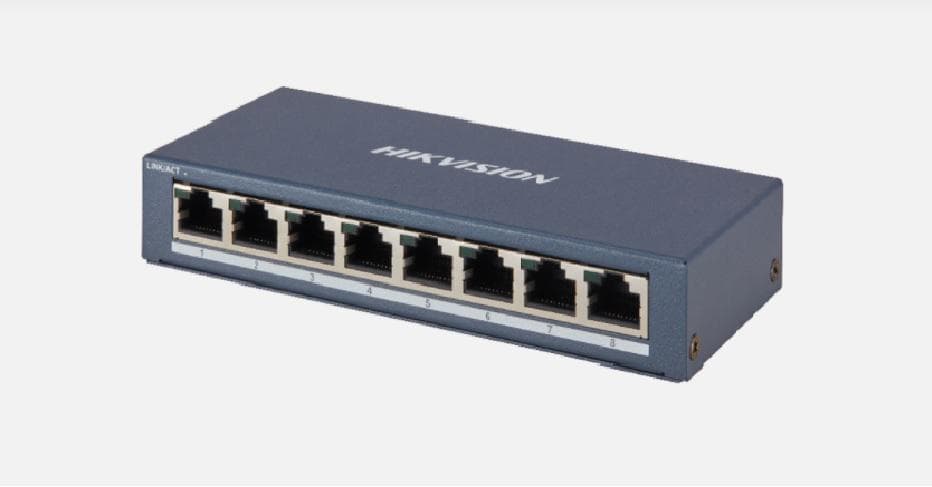 SWITCH Hikvision, Gigabit x 8, carcasa metalica, "DS-3E0508-E(B)"