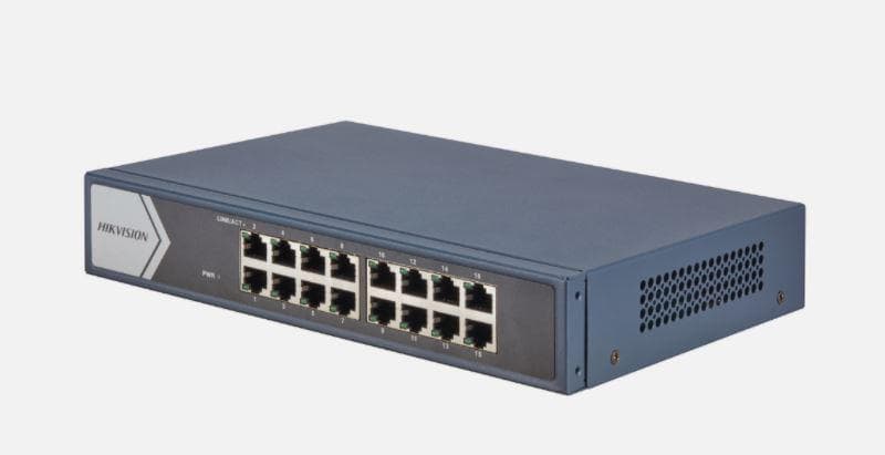 SWITCH Hikvision, Gigabit x 16, carcasa metalica, "DS-3E0516-E(B)"