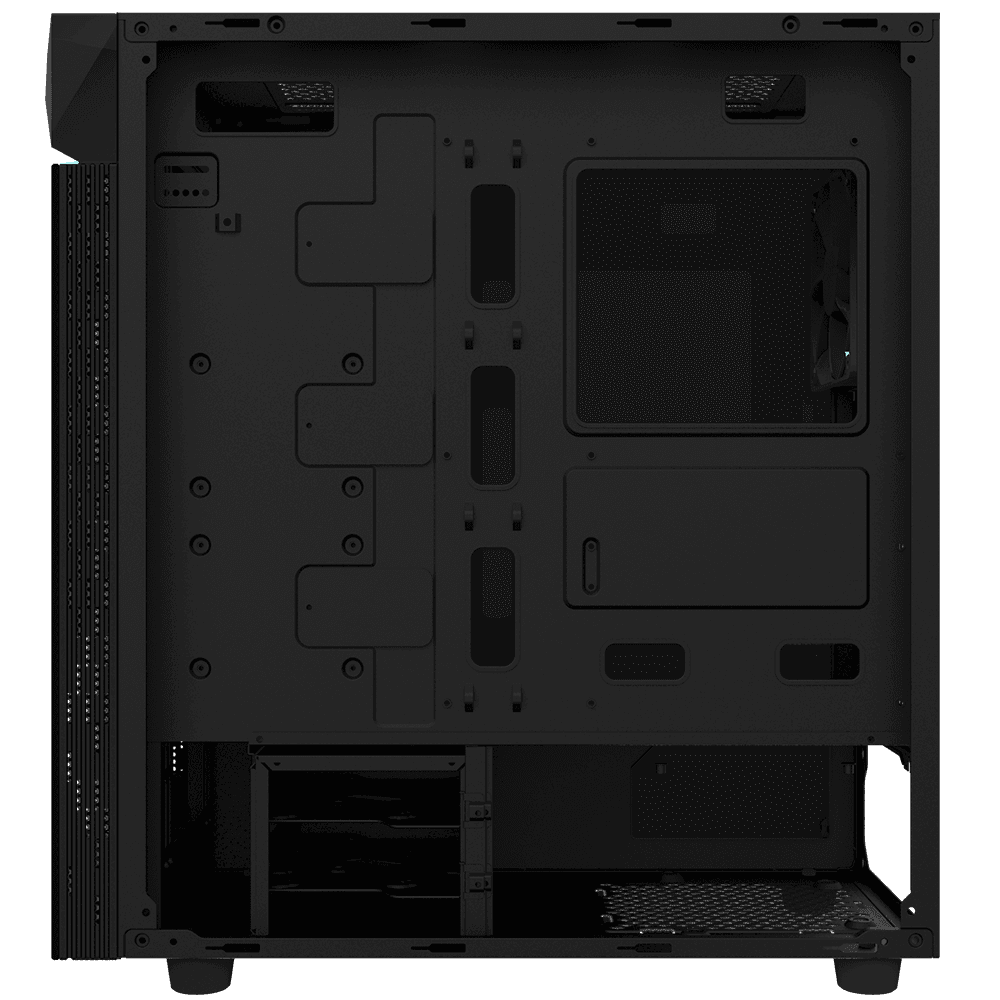 CARCASA GIGABYTE Middle Tower, ATX, "C200 GLASS", fara sursa, sticla securizata, fan x 1, USB 3.0 x 2, Jack 3.5 mm x 2, mesh pt. filtrare praf, negru, "GB-C200G" — miniatură