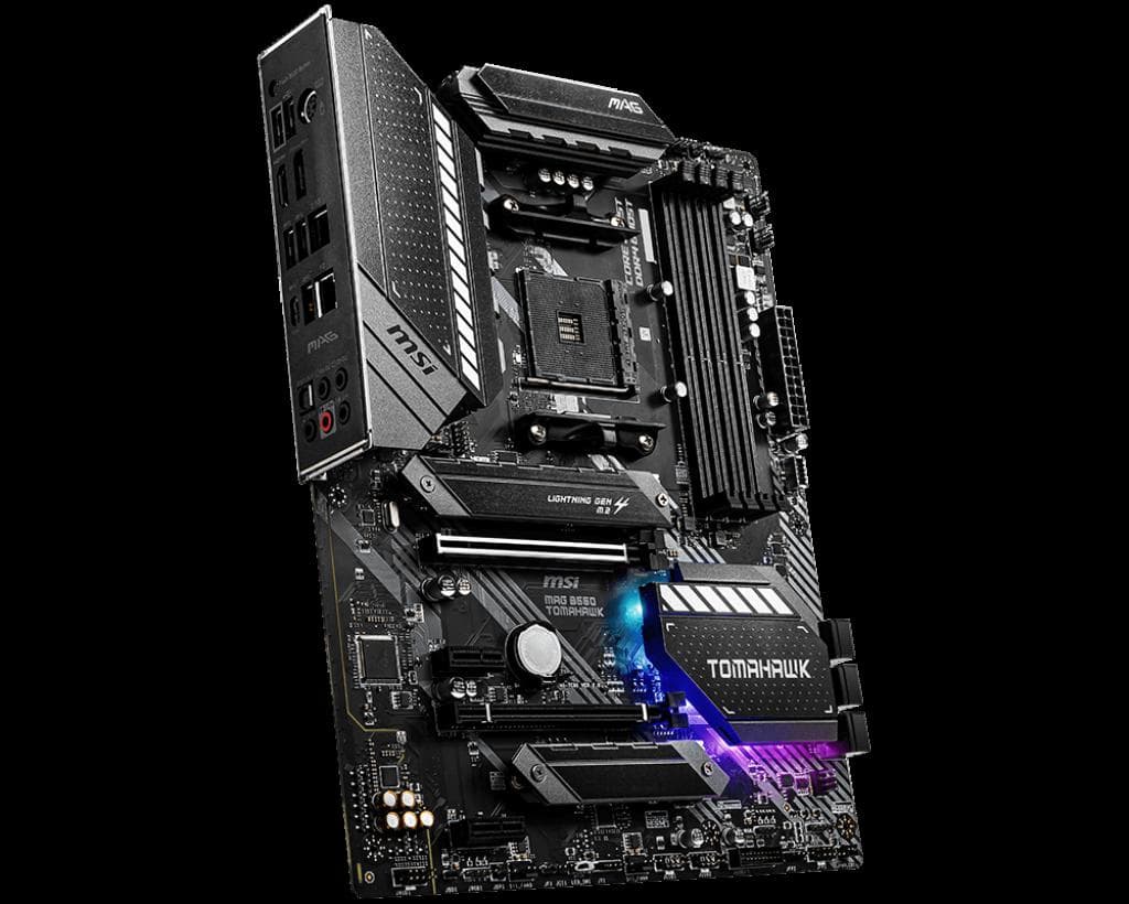 PLACA de BAZA MSI "MAG B550 TOMAHAWK", skt AM4, ATX, AMD B550, 4 x DDR4, max. 128 GB, 6 x SATA, 2 x M.2, 7.1, "MAG B550 TOMAHAWK" — miniatură