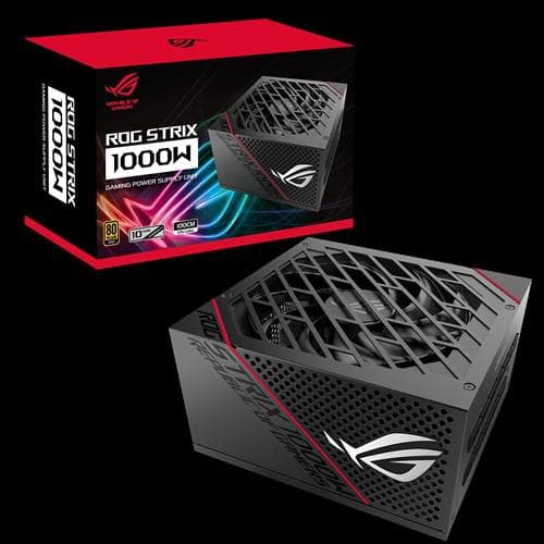 SURSA ASUS, 1000 W, "ROG STRIX 1000" modulara, ATX 12V, fan 135 mm x 1, 80 Plus Gold, MB 20+4 pinx1, CPU 4+4 pinx2, PCI-E 6+2 pin x 6, SAT x8, MOLEX 4-pinx6, "ROG-STRIX-1000G"