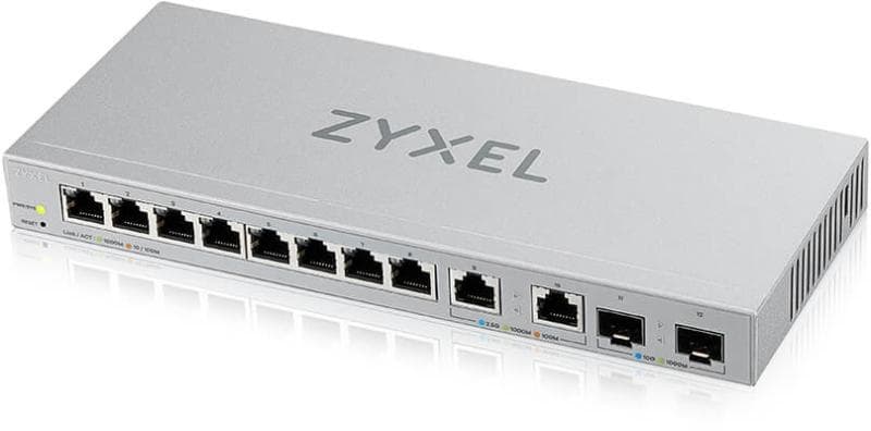 SWITCH ZyXel, Gigabit x 8 | 100/1000/2500 Mbps x 2, SFP+ x 2, managed, rackabil, carcasa metalica, "XGS1210-12-ZZ0101F"