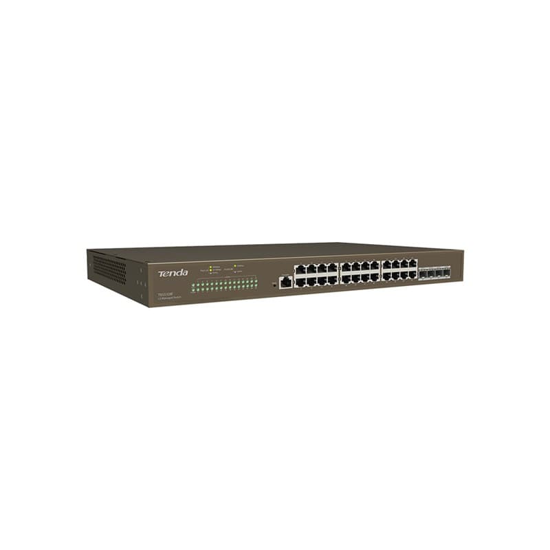 SWITCH Tenda cu management L3 cu 28 porturi (24 x GE, 4 x SFP) carcasa metalica, rackabil "TEG5310P-8-150W" — miniatură