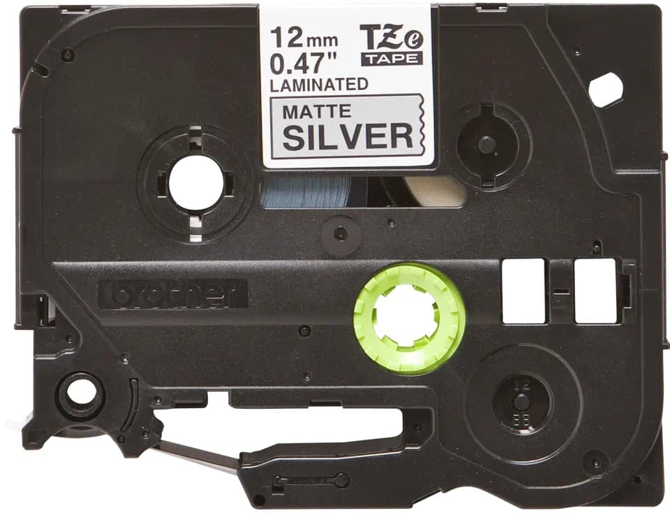 Banda laminata Original Brother Black on Silver, TZEM931, pentru E105|E110|H100|H101|H105|H110|H111|P300|128|200|1000|1010|1090|1100|1120|1130|1160|1170|1180|1190|1200|1230|1280|1290|6100|7100|ST1150, 12mm, incl.TV 0 RON, "TZEM931"
