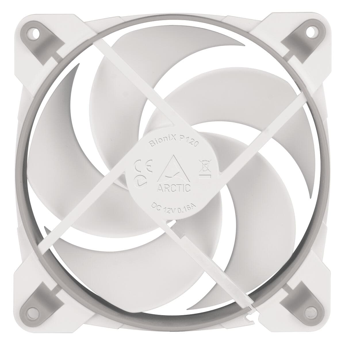 VENTILATOR ARCTIC PC, BIONIX P120 , 120x120x25mm, w/ PWM & cablu PST, high static pressure, Grey/White, "ACFAN00167A" — miniatură