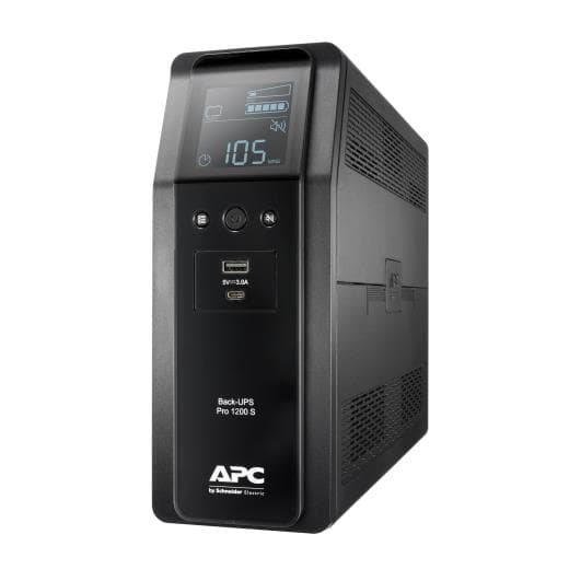 UPS APC " BACK", Line int., Tower, 720 W, AVR, IEC x 8, display LCD, back-up 11 - 20 min. "BR1200SI"