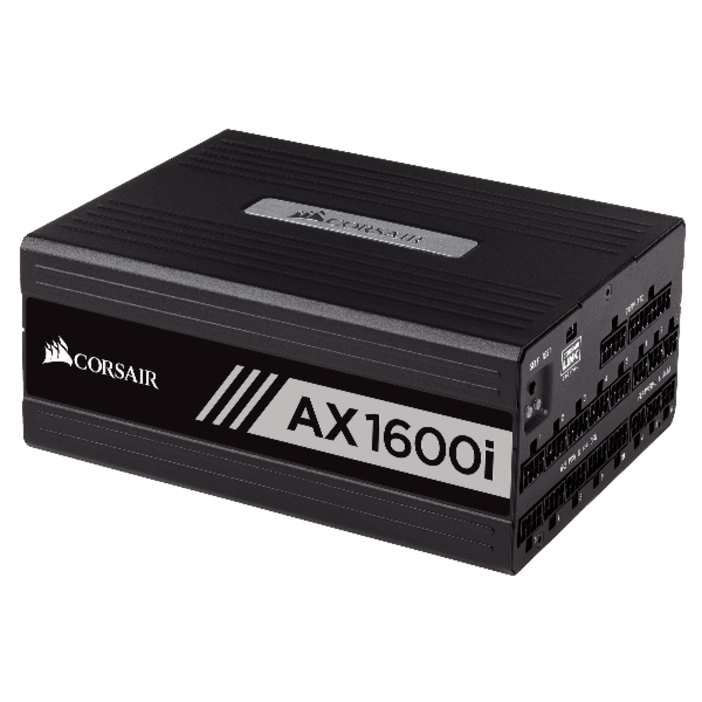 SURSA CORSAIR, 1600 W, "AX1600i" modulara, ATX 12V, 140 mmx1, 80 Plus Ti, MB 20+4 pinx1, CPU 4+4 pinx2, PCI-E 6+2 pinx8, SATAx5, MOLEX 4-pinx3, Floppy 4-pinx2, "CP-9020087-EU" — miniatură
