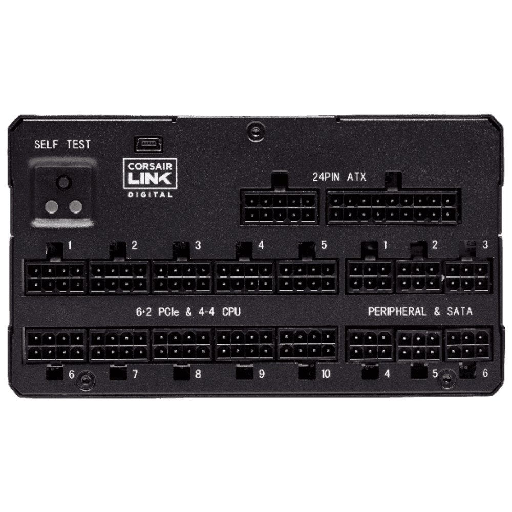 SURSA CORSAIR, 1600 W, "AX1600i" modulara, ATX 12V, 140 mmx1, 80 Plus Ti, MB 20+4 pinx1, CPU 4+4 pinx2, PCI-E 6+2 pinx8, SATAx5, MOLEX 4-pinx3, Floppy 4-pinx2, "CP-9020087-EU" — miniatură