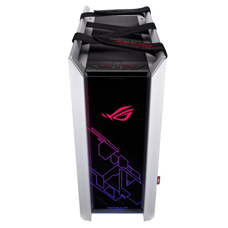 CARCASA ASUS Middle Tower,ATX, "GX601 Helios ROG Strix",fara sursa,sticla securiz,fanx4,USB 3.1 gen 2 Type-Cx1,USB 3.1 gen 1x4, mesh pt. filtrare praf,alb "GX601 RS HELIOS WH" — miniatură