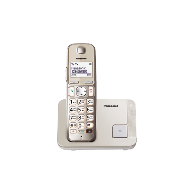 Telefon DECT, argintiu, KX-TGE210FXN, ideal pentru SENIORI "KX-TGE210FXN"