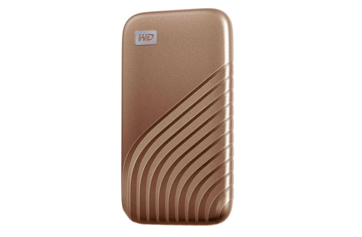 SSD. extern WD MY PASSPORT, 2TB, USB 3.2 Type-C, R/W: 1050/1000 MB/s, auriu, "WDBAGF0020BGD-WESN" — miniatură