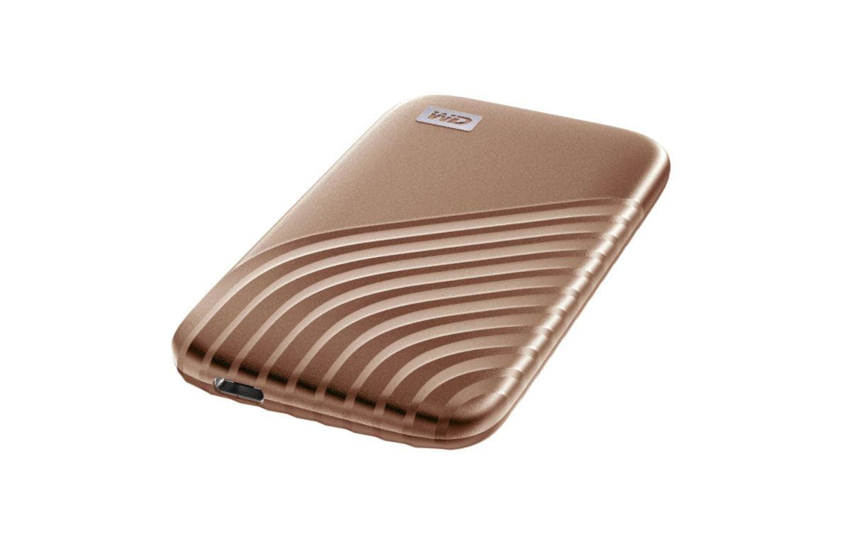 SSD. extern WD MY PASSPORT, 2TB, USB 3.2 Type-C, R/W: 1050/1000 MB/s, auriu, "WDBAGF0020BGD-WESN" — miniatură