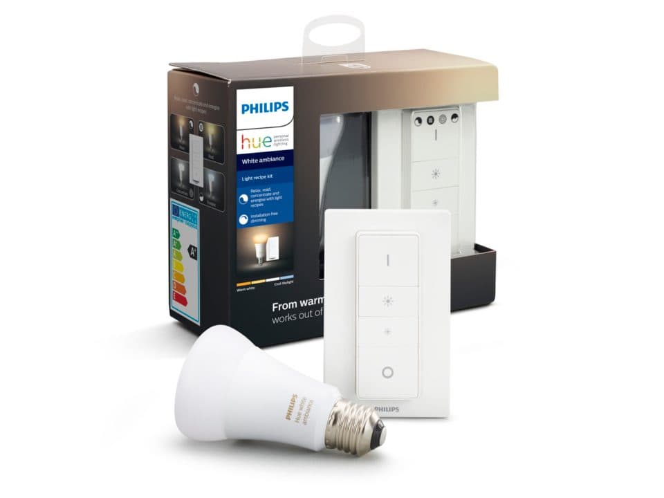 BEC cu intrerupator smart LED Philips, soclu E27, putere 8.5 W, forma spot, lumina toate nuantele de alb, alimentare 220 - 240 V, "000008718699673208"