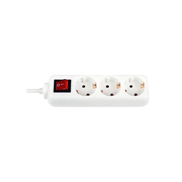 PRELUNGITOR Bachmann, Schuko x 3, conectare prin Schuko (T), cablu 5 m, protectie copii, alb, "3842045"