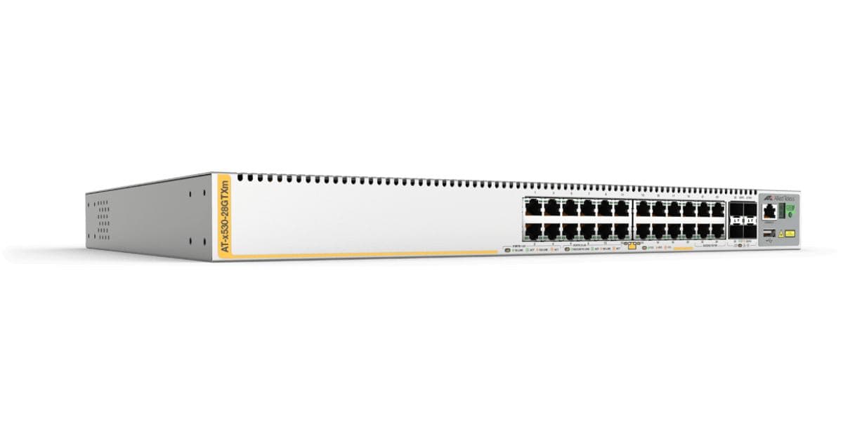 SWITCH Allied Telesis, Gigabit x 20|100/1000/5000 x 4, SFP+ x 4, managed, rackabil, carcasa metalica, "AT-x530-28GTXm-50"