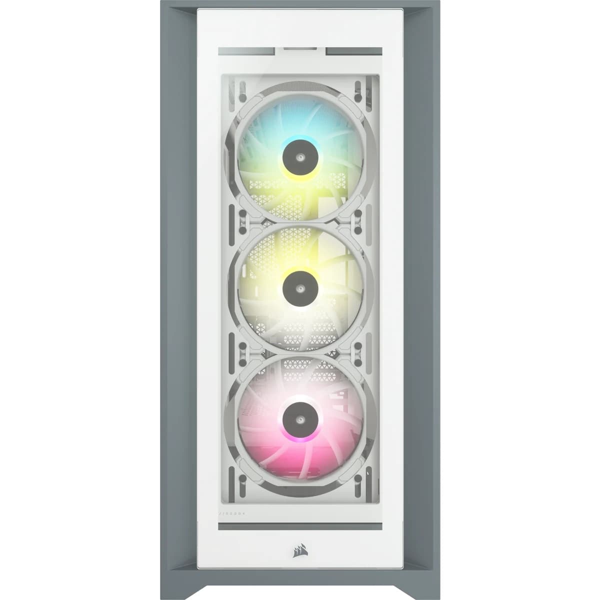 CARCASA CORSAIR Middle Tower,ATX, "iCUE 5000X RGB", fara sursa,sticla securizata,fan x 3, USB 3.0x2, USB 3.1 gen 2 Type-Cx1, Jack 3.5 mmx1, mesh, fan ctr, alb, "CC-9011213-WW" — miniatură