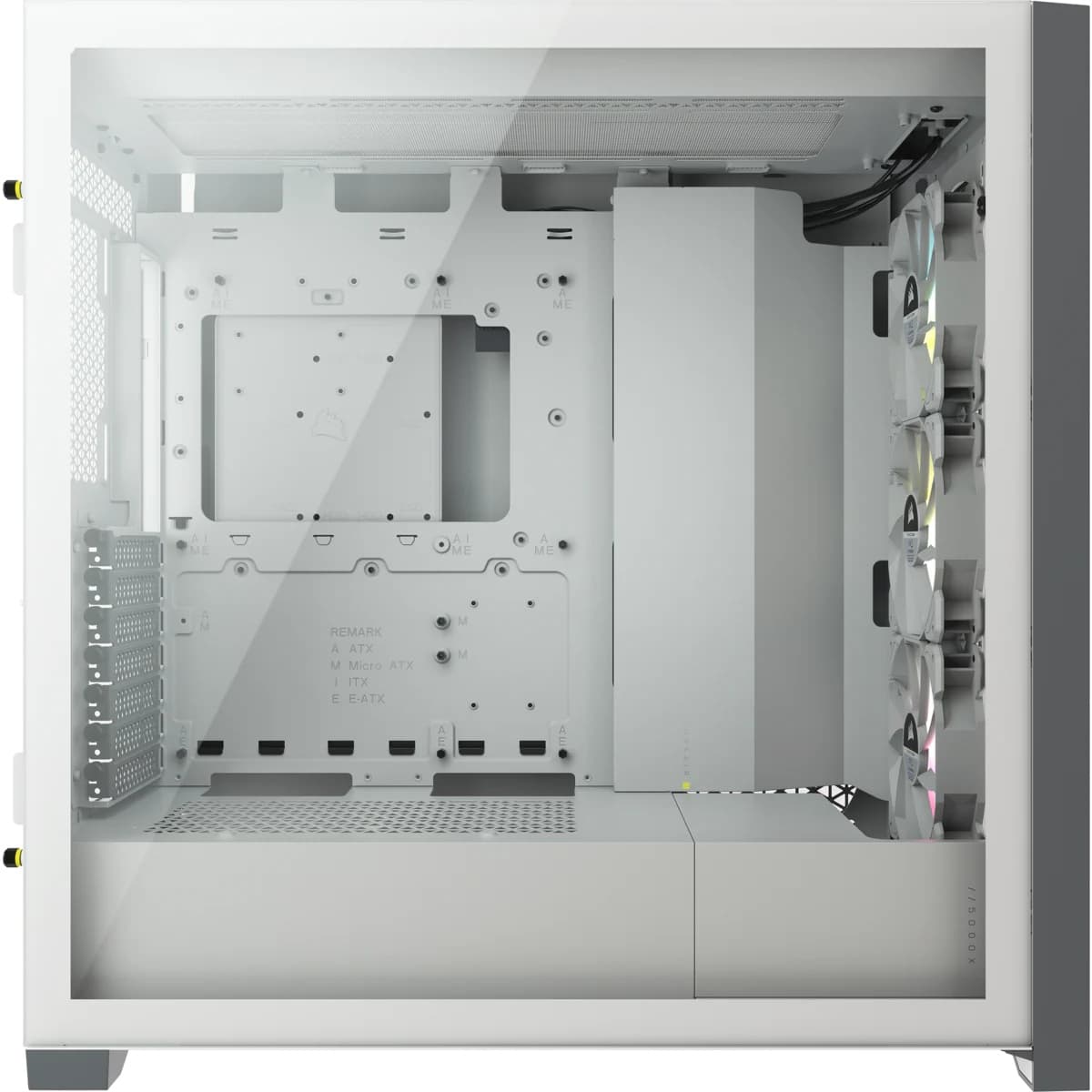 CARCASA CORSAIR Middle Tower,ATX, "iCUE 5000X RGB", fara sursa,sticla securizata,fan x 3, USB 3.0x2, USB 3.1 gen 2 Type-Cx1, Jack 3.5 mmx1, mesh, fan ctr, alb, "CC-9011213-WW" — miniatură