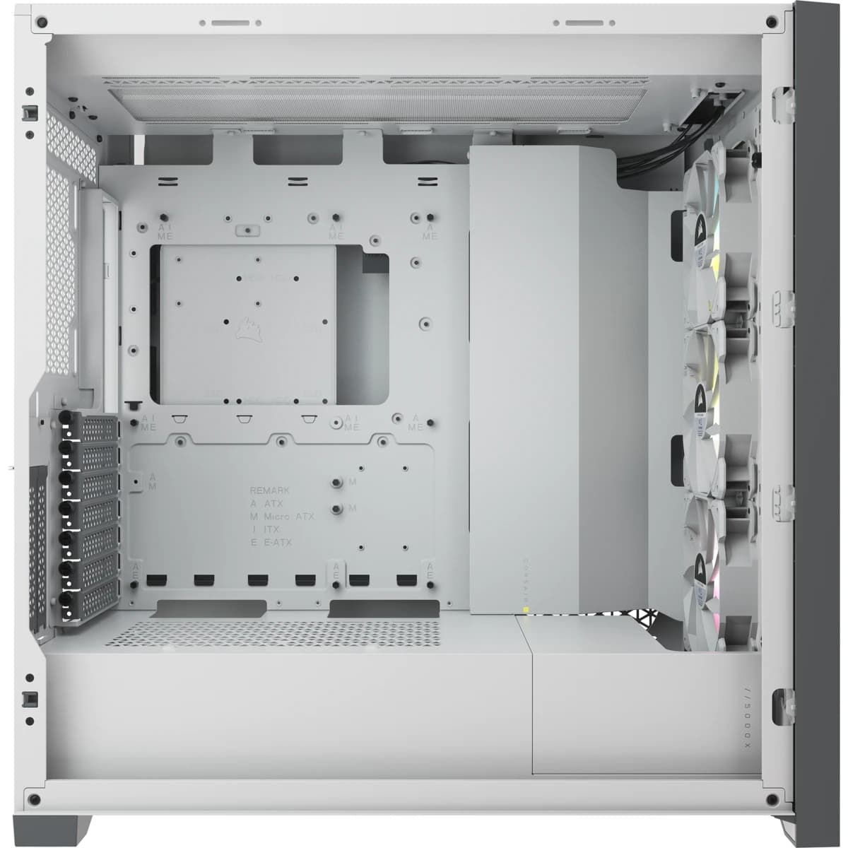 CARCASA CORSAIR Middle Tower,ATX, "iCUE 5000X RGB", fara sursa,sticla securizata,fan x 3, USB 3.0x2, USB 3.1 gen 2 Type-Cx1, Jack 3.5 mmx1, mesh, fan ctr, alb, "CC-9011213-WW" — miniatură