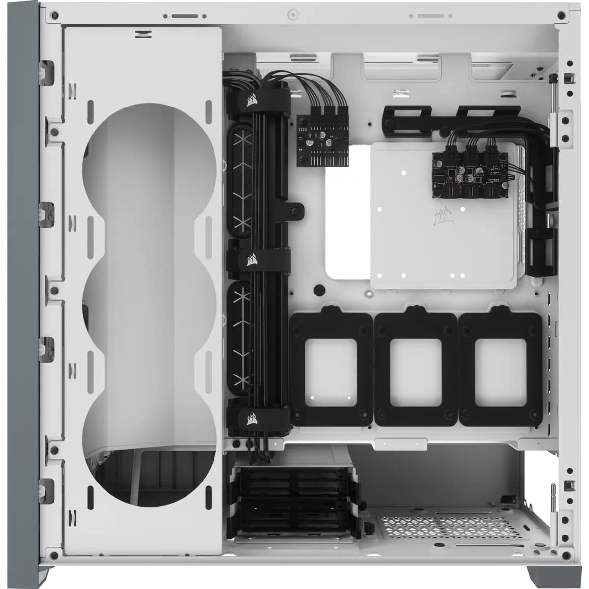 CARCASA CORSAIR Middle Tower,ATX, "iCUE 5000X RGB", fara sursa,sticla securizata,fan x 3, USB 3.0x2, USB 3.1 gen 2 Type-Cx1, Jack 3.5 mmx1, mesh, fan ctr, alb, "CC-9011213-WW" — miniatură