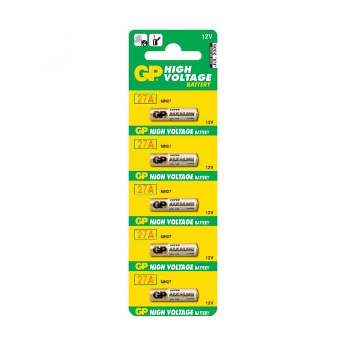 Baterie GP Batteries, Super Alcalina (27A) 12V alcalina, blister 5 buc. "GP27AF-2C5" "GPPBA27AF002"