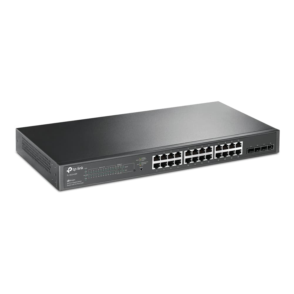 Switch TP-Link 24 Porturi Gigabit Smart POE+ 250W, 4 x SFP, "TL-SG2428P" — miniatură