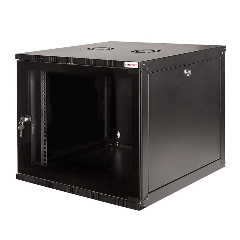 CABINET 19" LOGILINK 9U 540x550mm, fixare pe perete, Flatpack (dezasamblat), usa sticla cu blocare, otel 1.5mm, sarcina maxima 50Kg, "W09A54B"