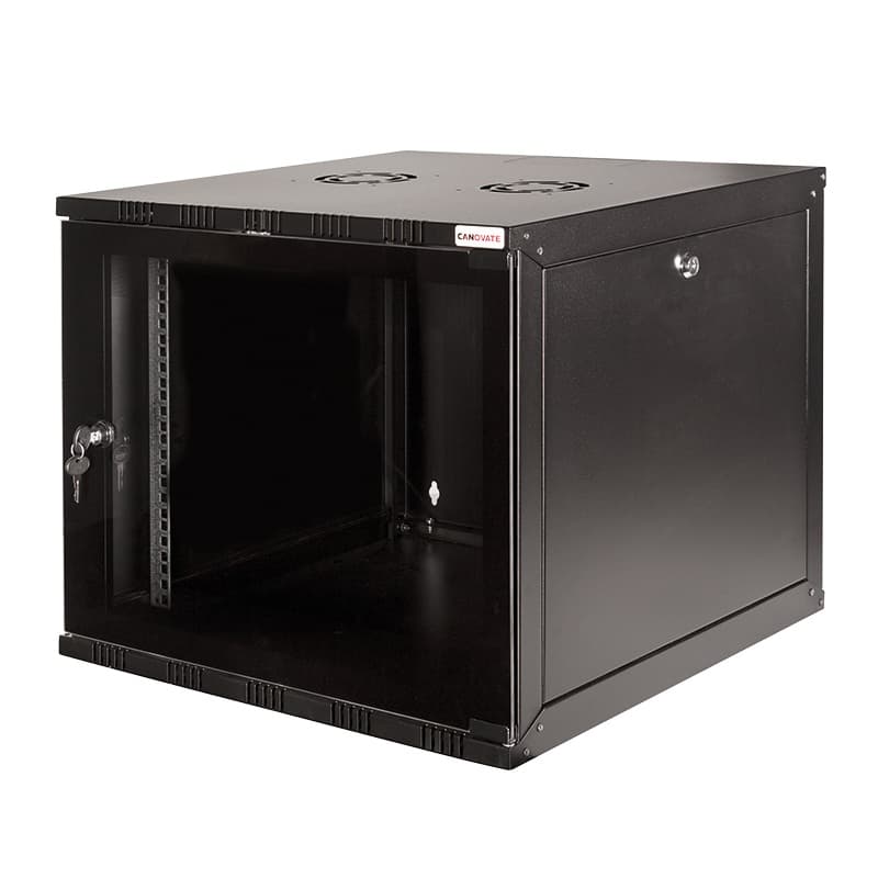 CABINET 19" LOGILINK 15U 540x400mm, fixare pe perete, Flatpack (dezasamblat), Black, usa sticla cu blocare, otel 1.5mm, sarcina maxima 50Kg, "W15A40B"