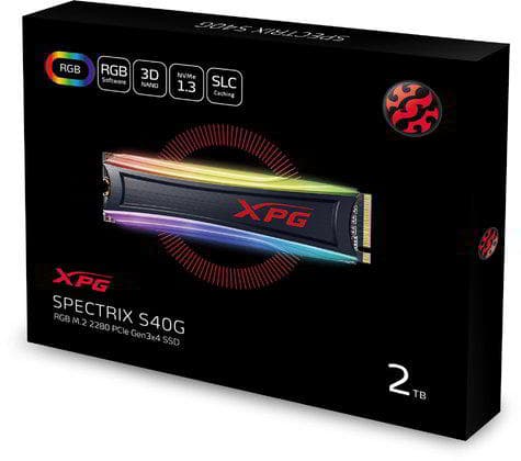 SSD ADATA XPG SPECTRIX S40G, 2TB, M.2, PCIe Gen3.0 x4, 3D TLC NAND Flash, R/W: 3500/3000 MB/s, "AS40G-2TT-C"