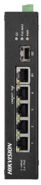 SWITCH. PoE Hikvision, port 10/100 x 3 | Gigabit x 2, SFP SFP x 1, carcasa metalica, "DS-3T0306HP-E/HS"