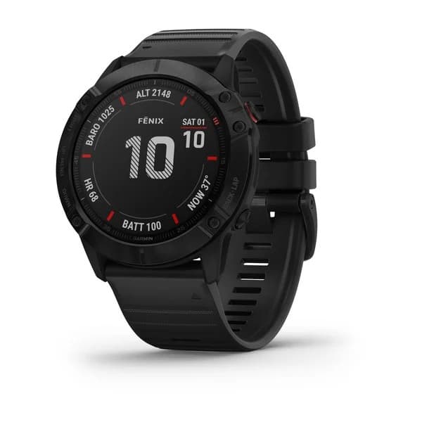 fenix 6X PRO Slate Gray w/Black Band Gls "010-02157-01"