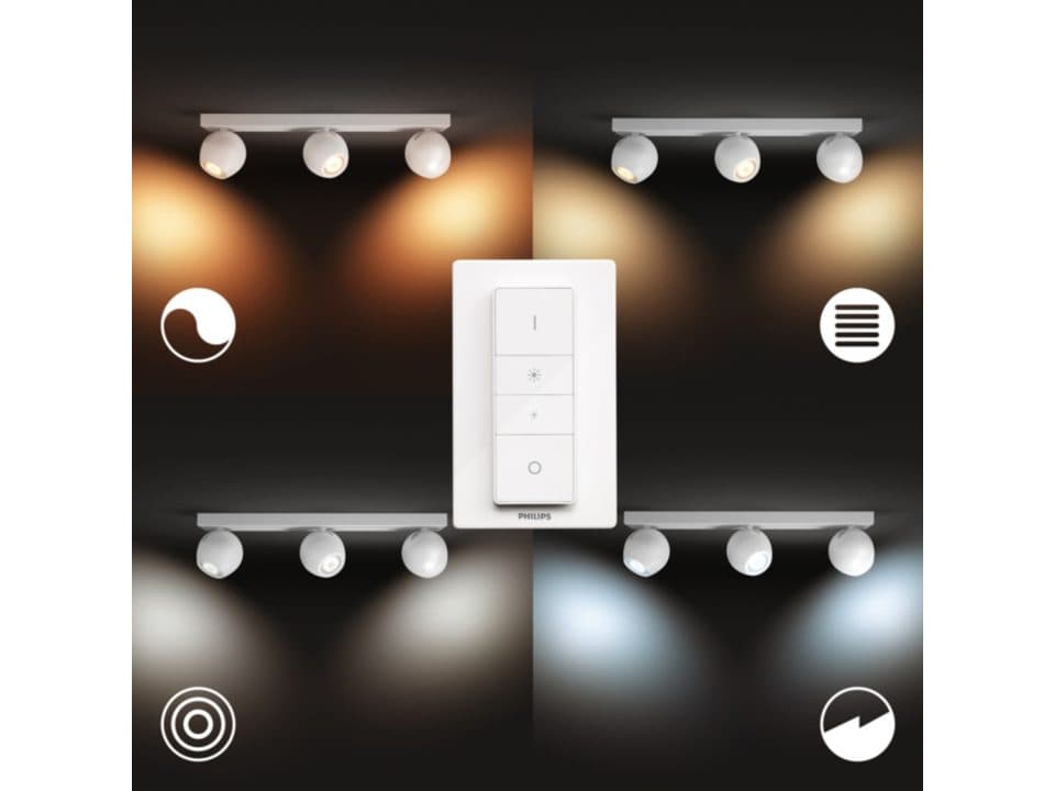 BARA CU 3XSPOT LED PHILIPS HUE BUCKRAM "000008718696175651" — miniatură