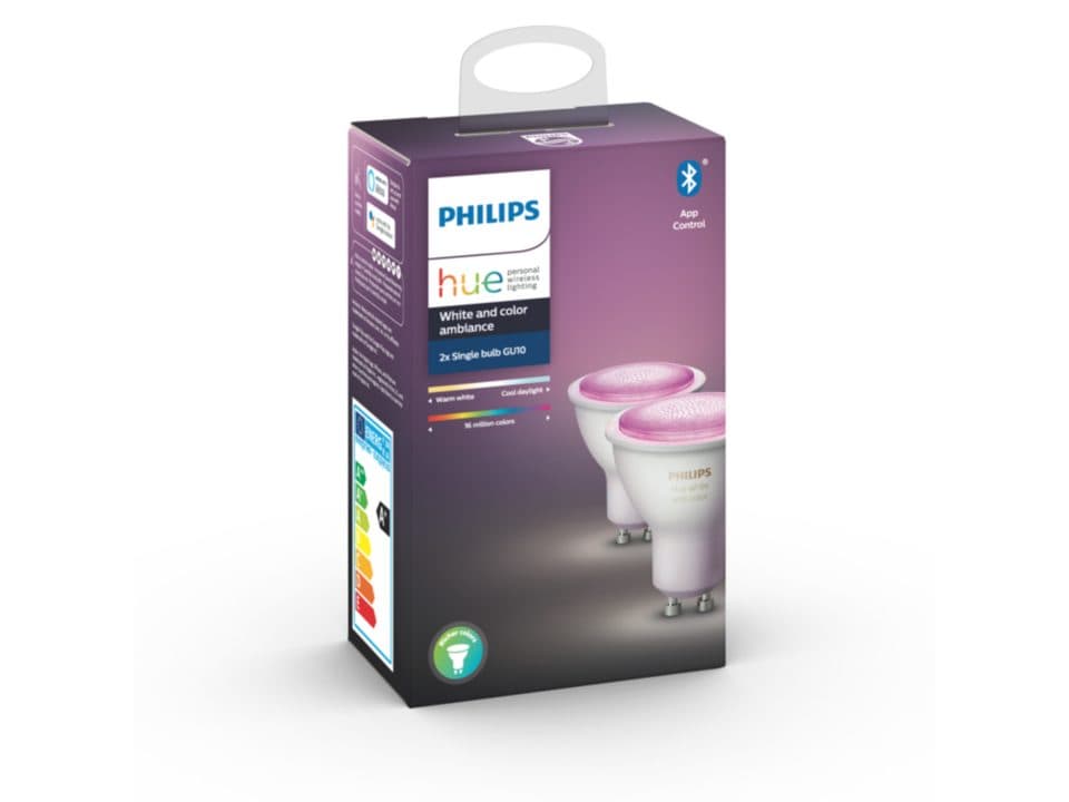 SET 2 SPOTURI incastrate smart LED Philips, soclu GU10, putere 5.7W, forma spot, lumina multicolora, alimentare 220 - 240 V, "000008718699629250" — miniatură