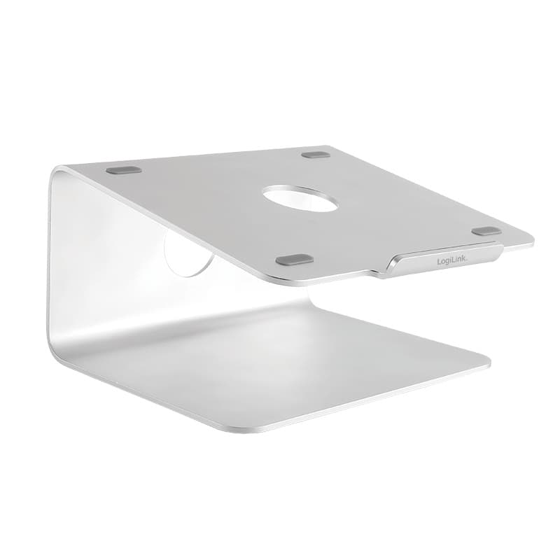 SUPORT de birou LOGILINK pt. notebook, rotatie 360gradei, design ventilat, suporta dimensiuni 11-17"l, aluminiu, gri, "AA0104"